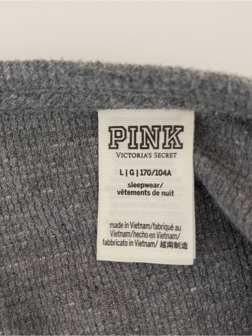 Victoria's Secret PINK Sleep Shirt Santa Nice Sorta Naughty Xmas Size Large - Picture 10 of 11